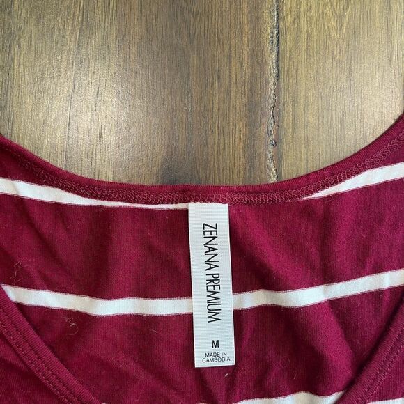 Zenana Premium Crew Neck Striped Tank Top - Picture 6 of 6